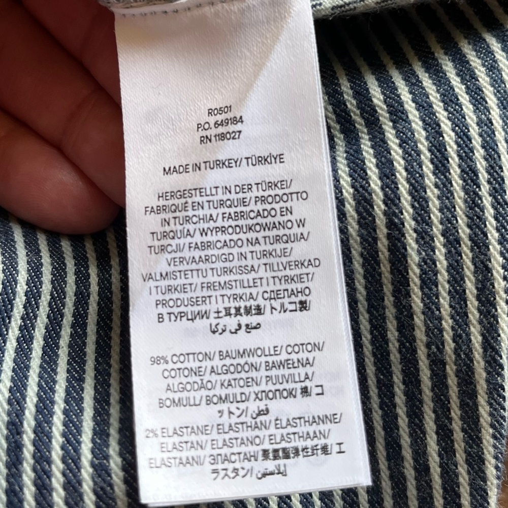 New women’s Boden Kensington white stripe utility casual pants jeans. Size 6 - Picture 10 of 15